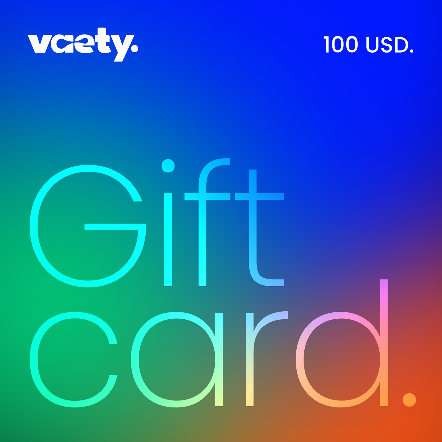 Vaety’s Gift Card